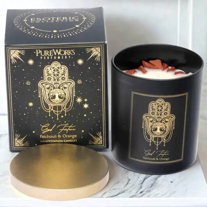 Esoteric Manifestation Candle GOOD FORTUNE Patchouli & Orange