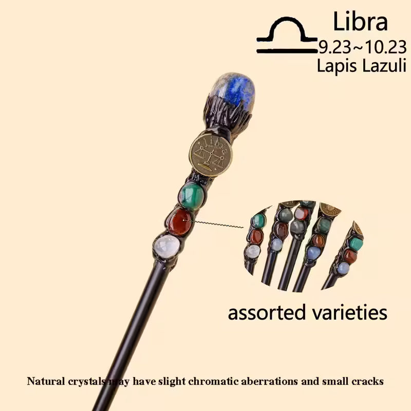 Zodiac Gemstone Wands with Stones