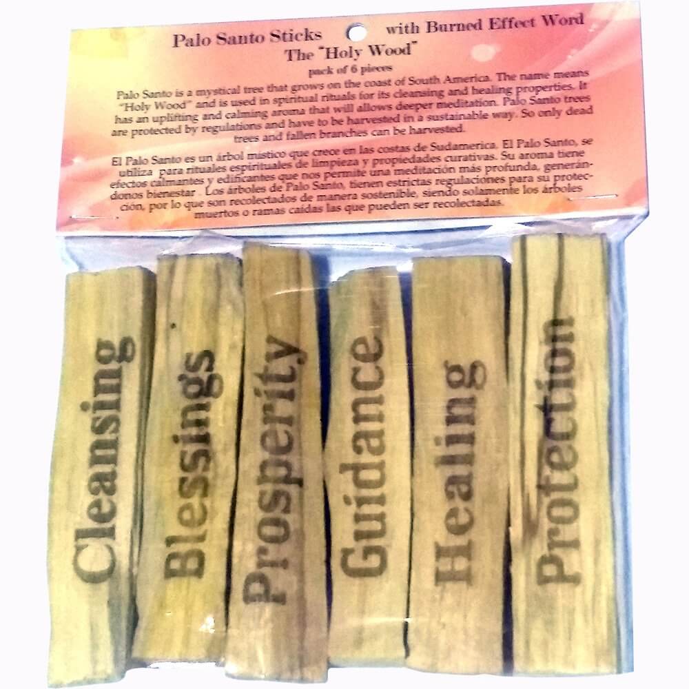 Palo Santo Sticks with words