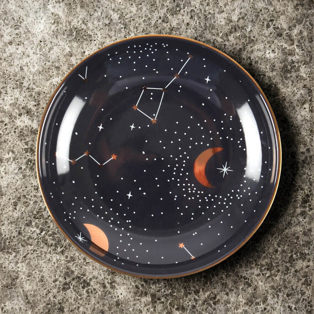 Purple Star Sign Ceramic Trinket Dish