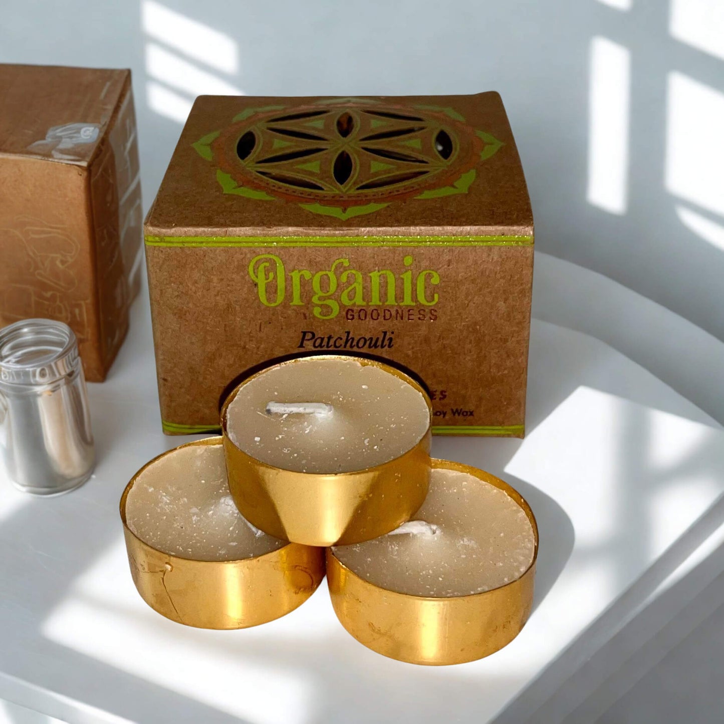 Organic Goodness Tealight Candles Patchouli Vanilla 12 candles