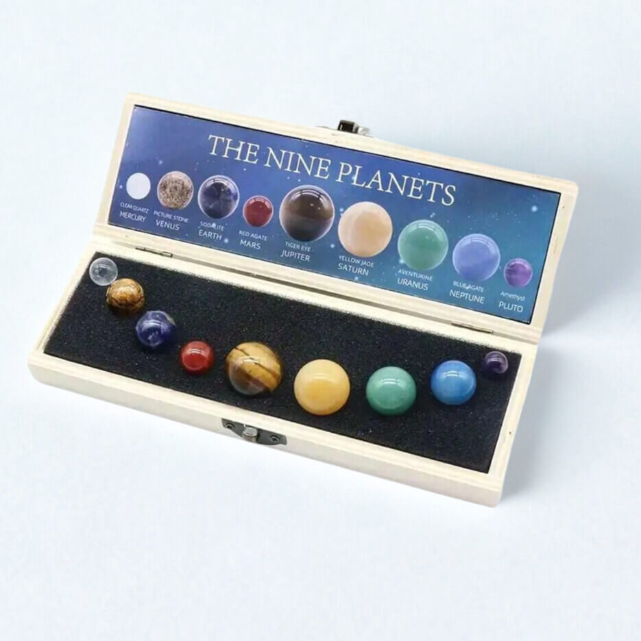 The Nine Planets Crystal Gemstone Set