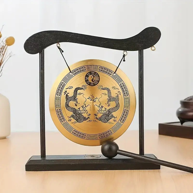 Brass Meditation Gong DOUBLE DRAGON