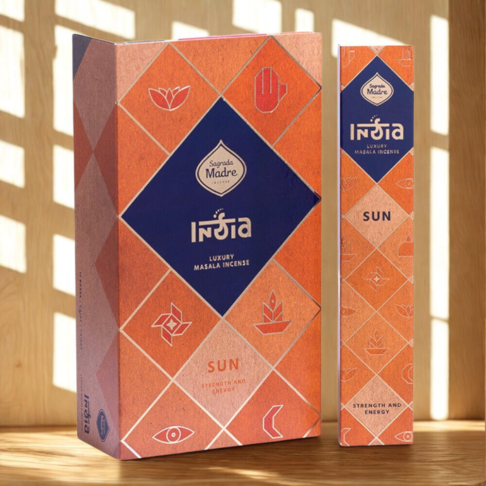 Sagrada Madre Luxury Masala Incense Sticks SUN for Strength and Energy