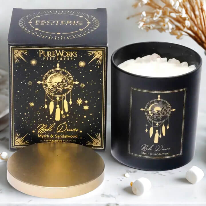 Esoteric Manifestation Candle BOHO DREAMS Myrrh & Sandalwood