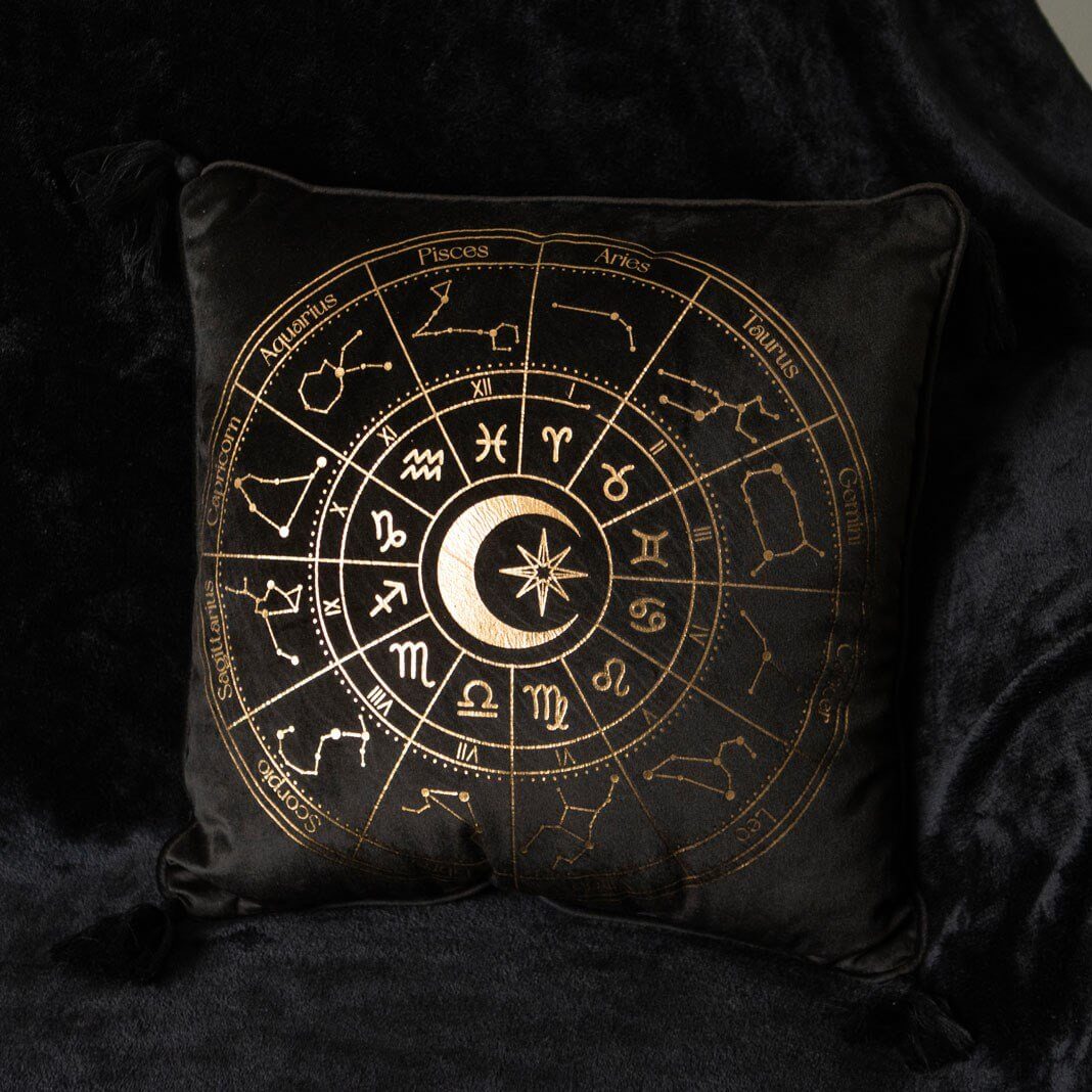 Astrology Wheel Square Polyester Cushion