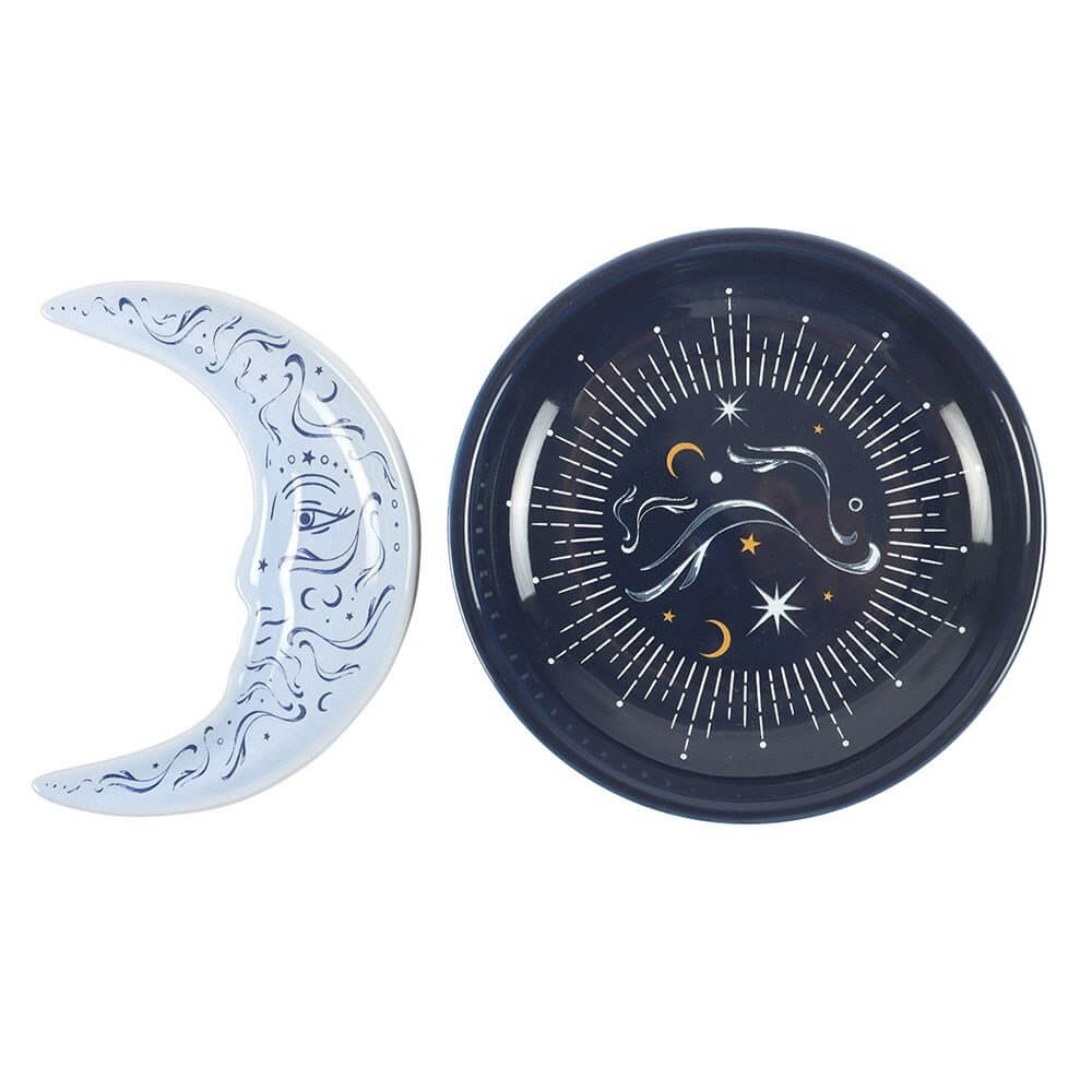 Blue Moon Stacking Ceramic Trinket Dish