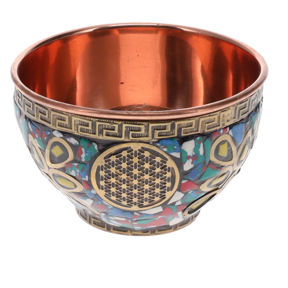 COPPER BOWL Flower of Life 8cm