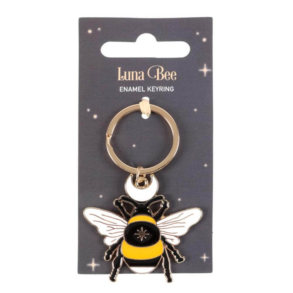 Forest Bee Metal Keyring