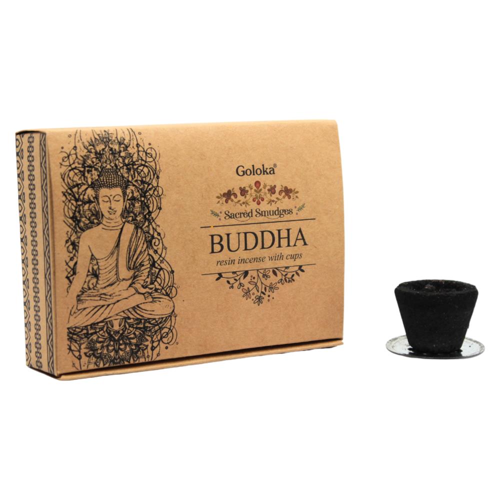 Goloka Resin Smudge Cups BUDDHA
