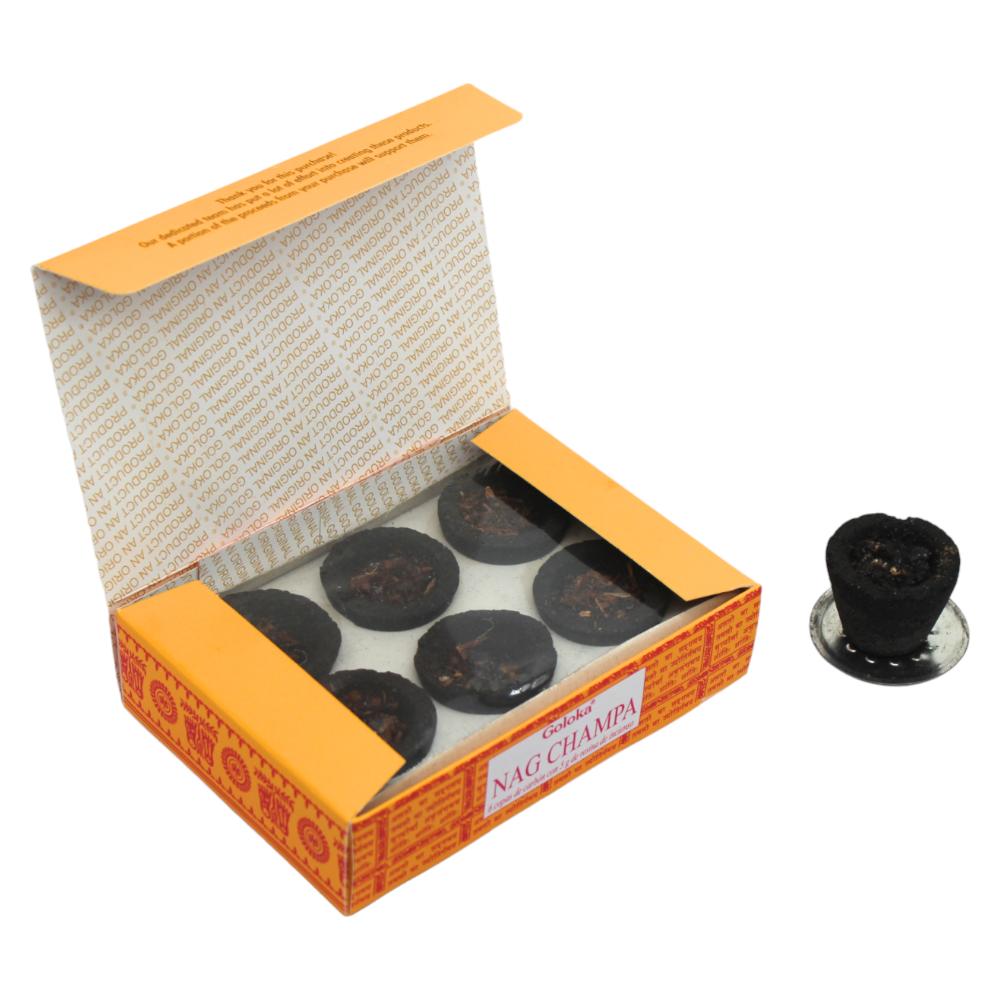 Goloka Resin Smudge Cups NAG CHAMPA