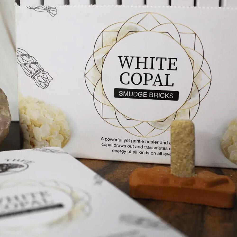 Green Tree WHITE COPAL Smudge Bricks Incense