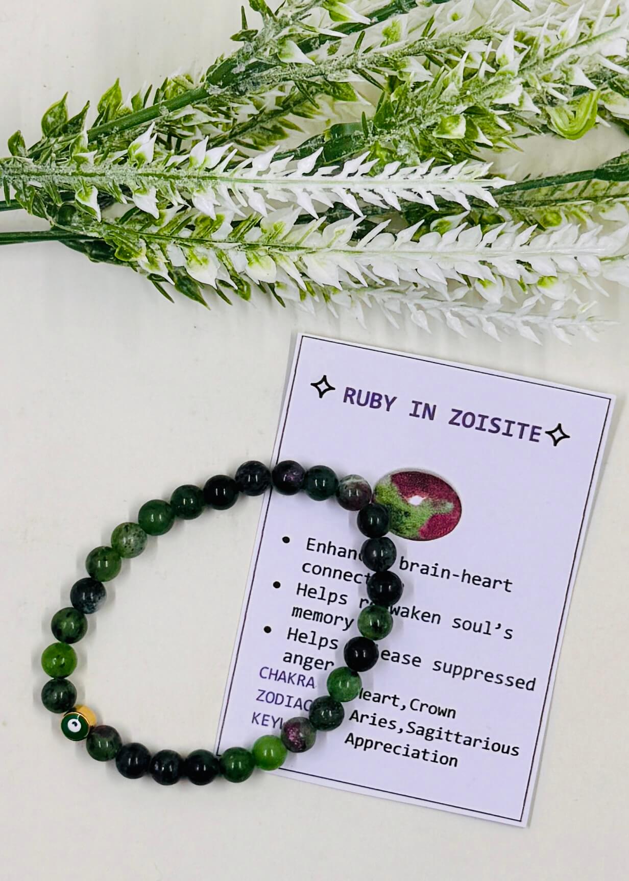 Ruby in Ziosite Healing Bracelet - Appreciation