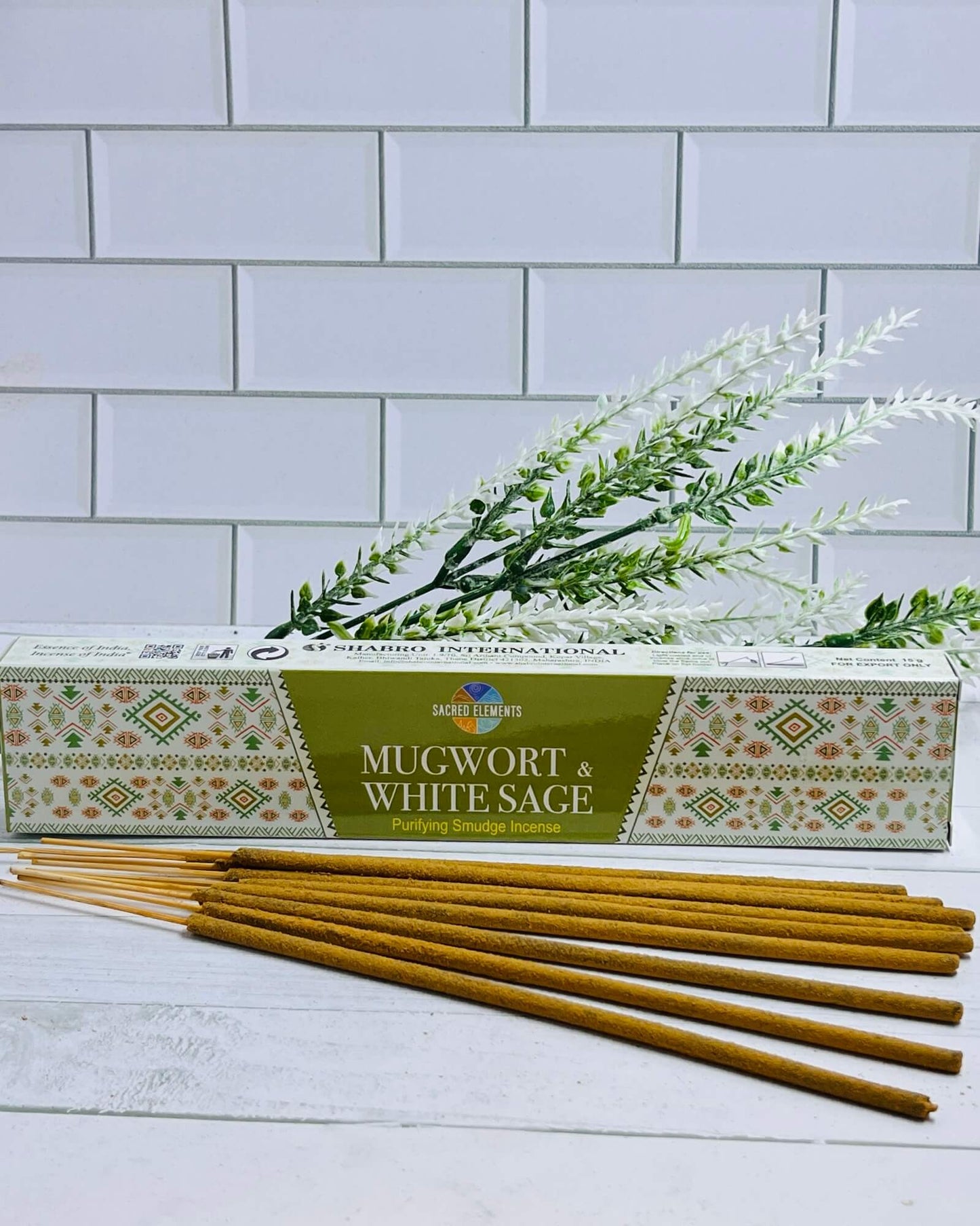 Sacred Elements Incense MUGWORTH WHITE SAGE 15g