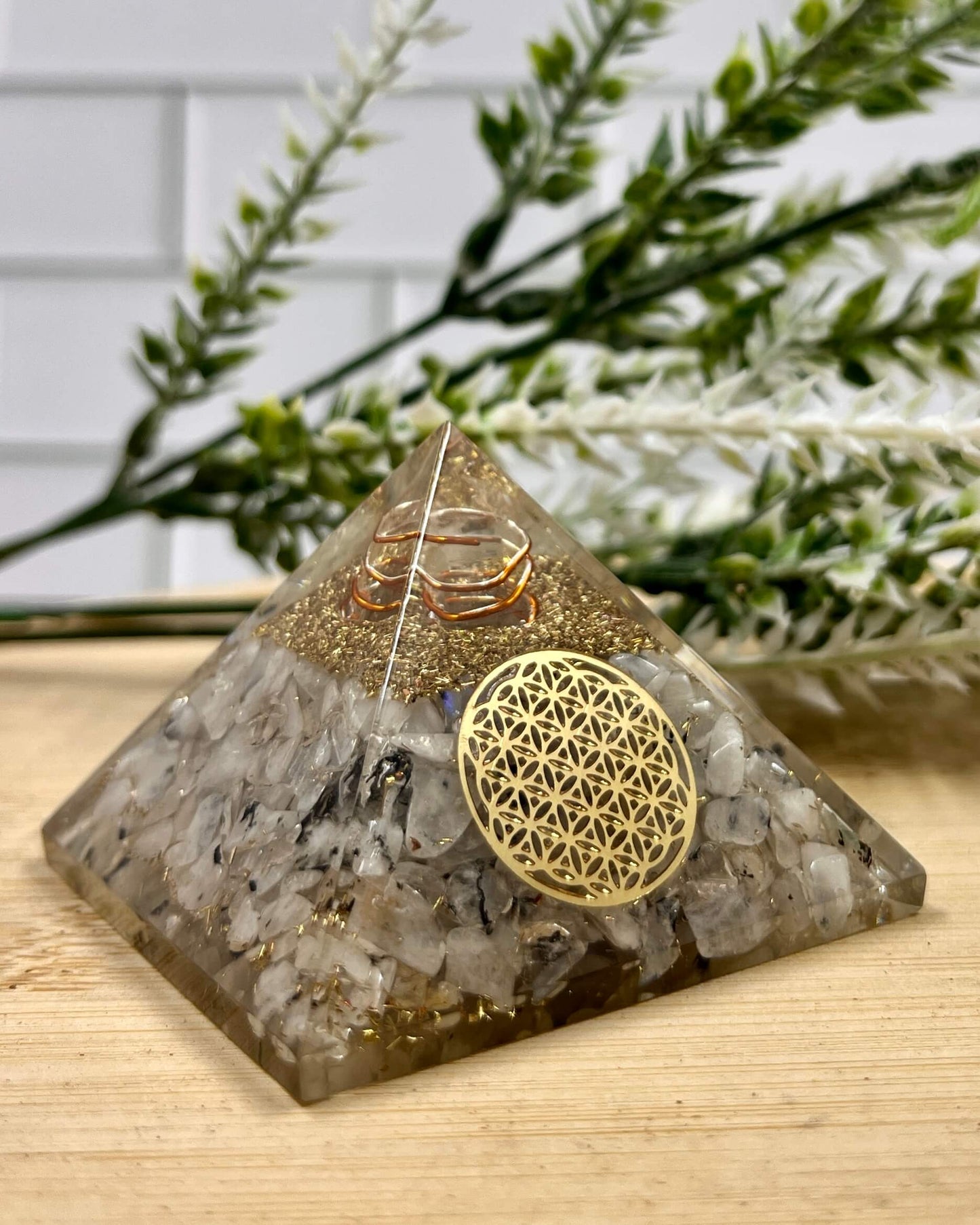 Orgonite Pyramid with medallion SMALL