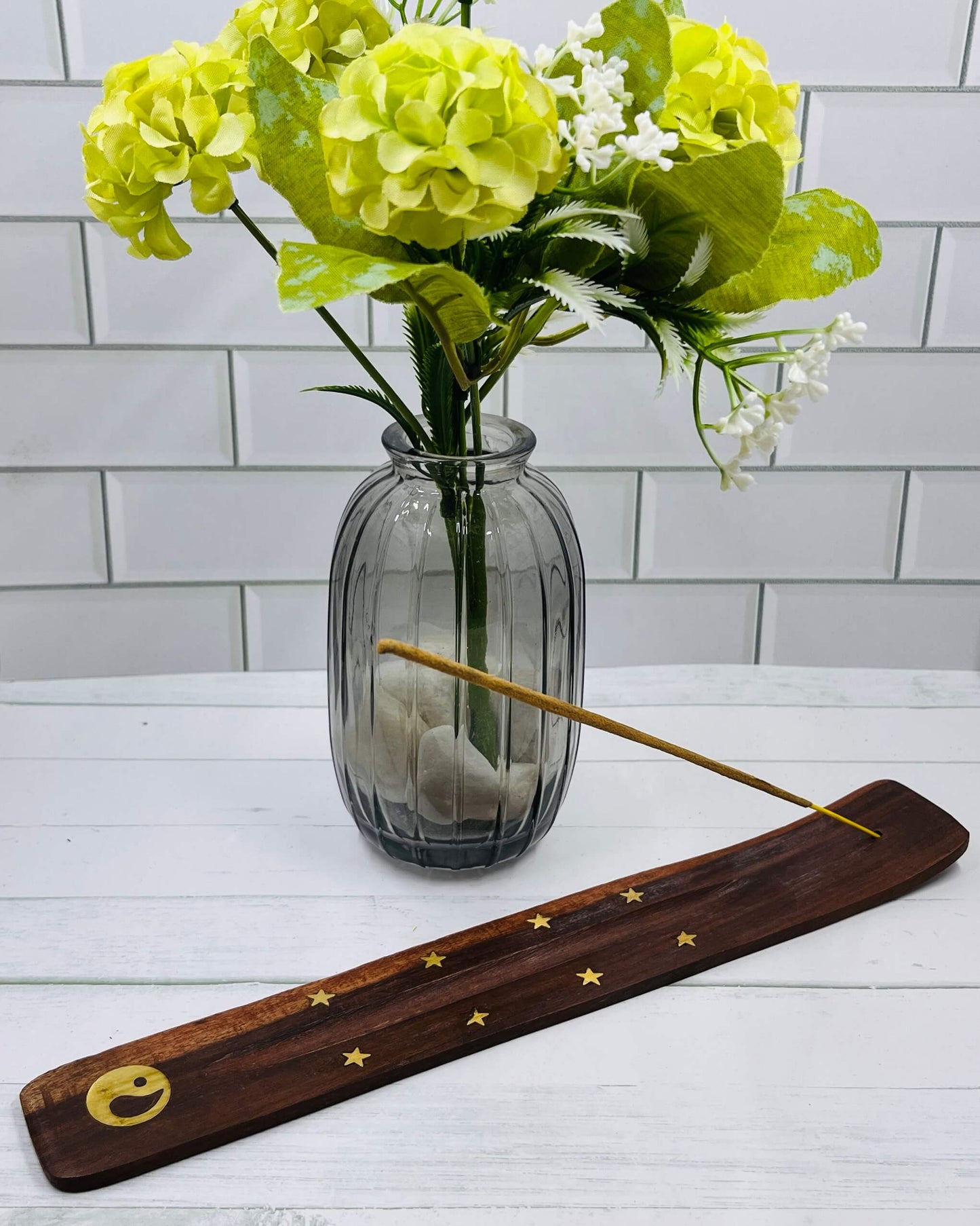 Wooden Flat Ash Catcher 25cm