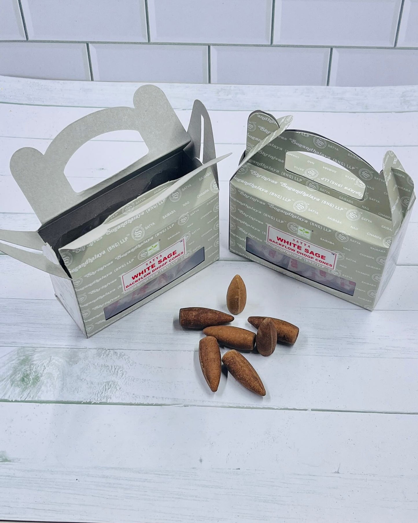 Satya WHITE SAGE Backflow Cones