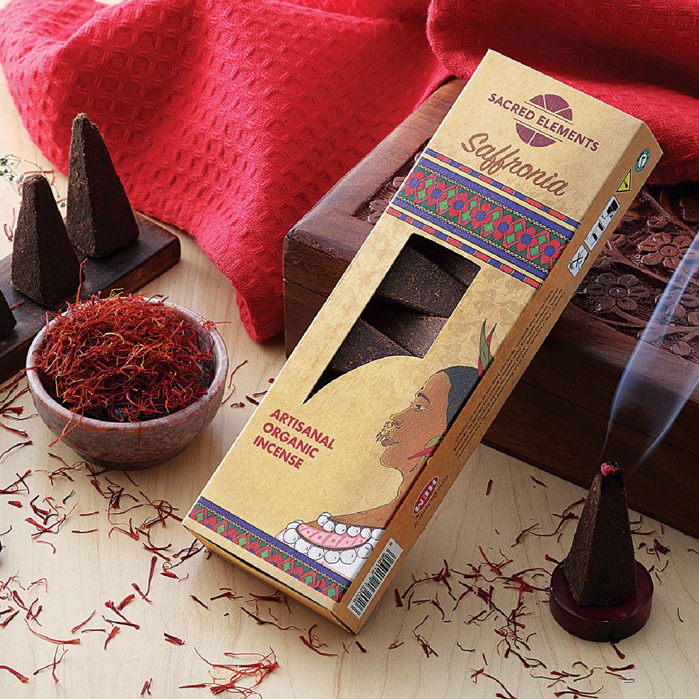 Sacred Elements Artisan Organic Cones SAFFRONIA