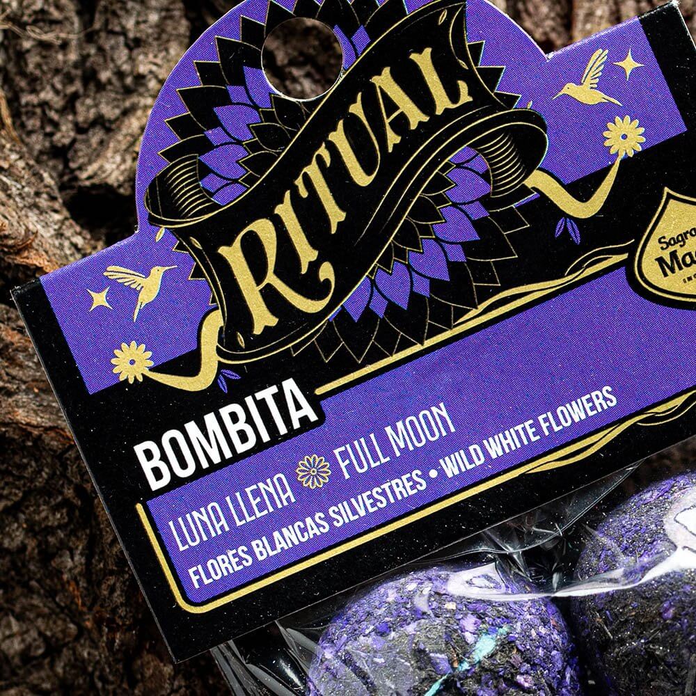 Sagrada Madre RITUAL Smudge Ball Bomb FULL MOON - Wild White Flowers