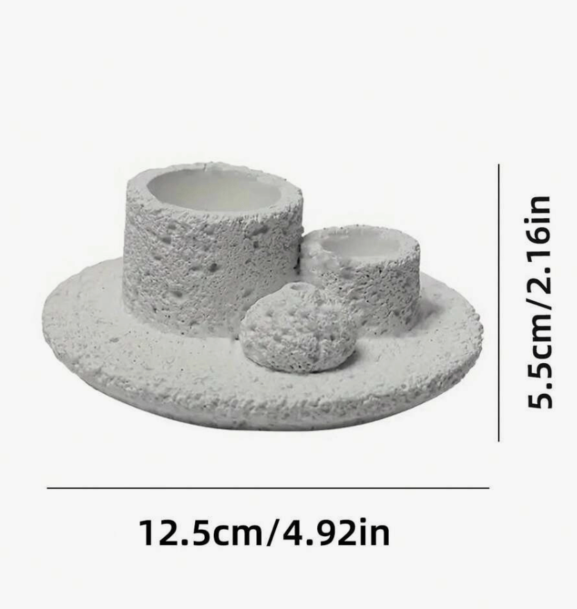 Multi Function Incense, Candle and Smudge Burner Resin Textured Tray