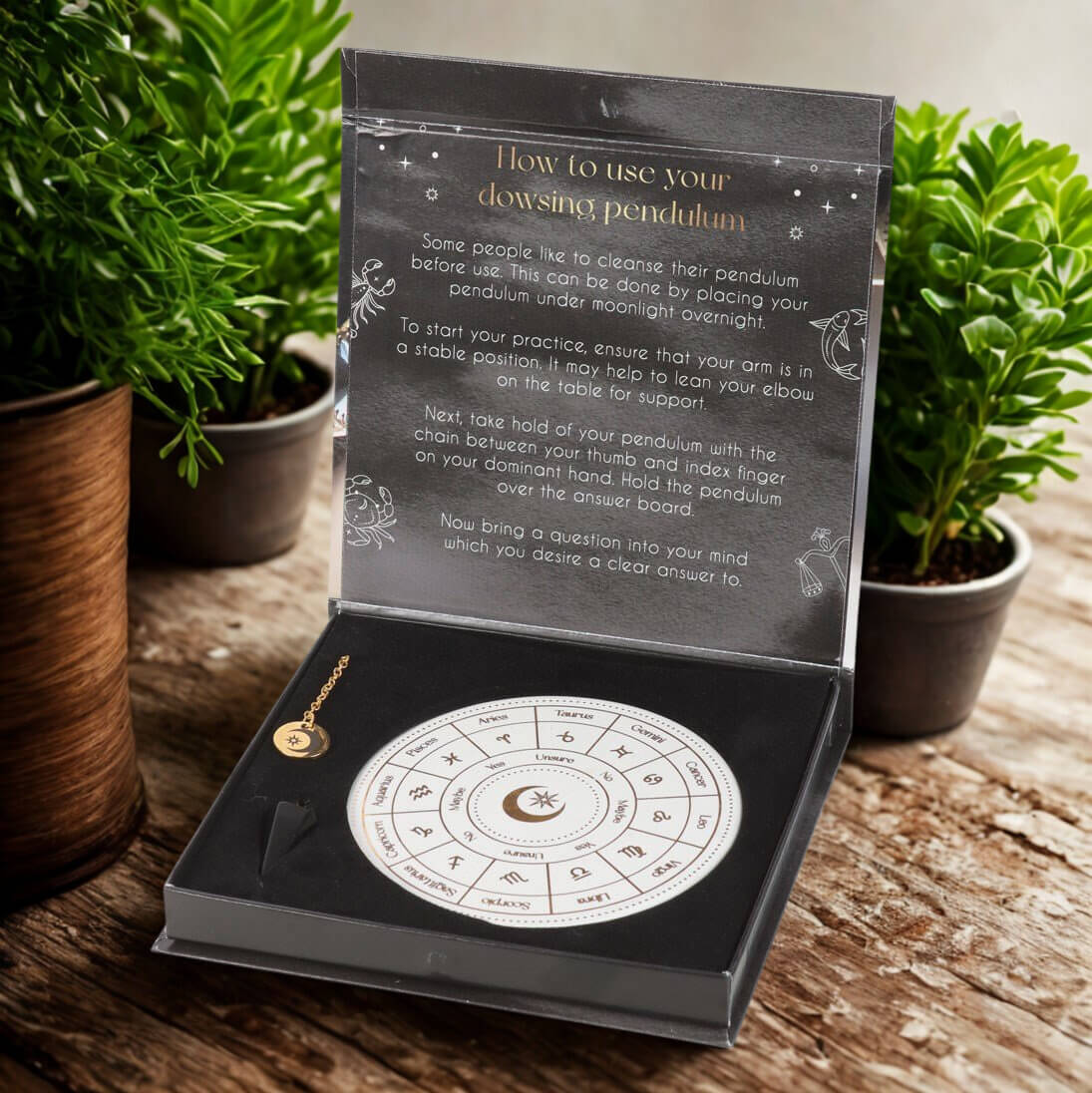 Astrology Wheel Pendulum Ceramic Divination Kit
