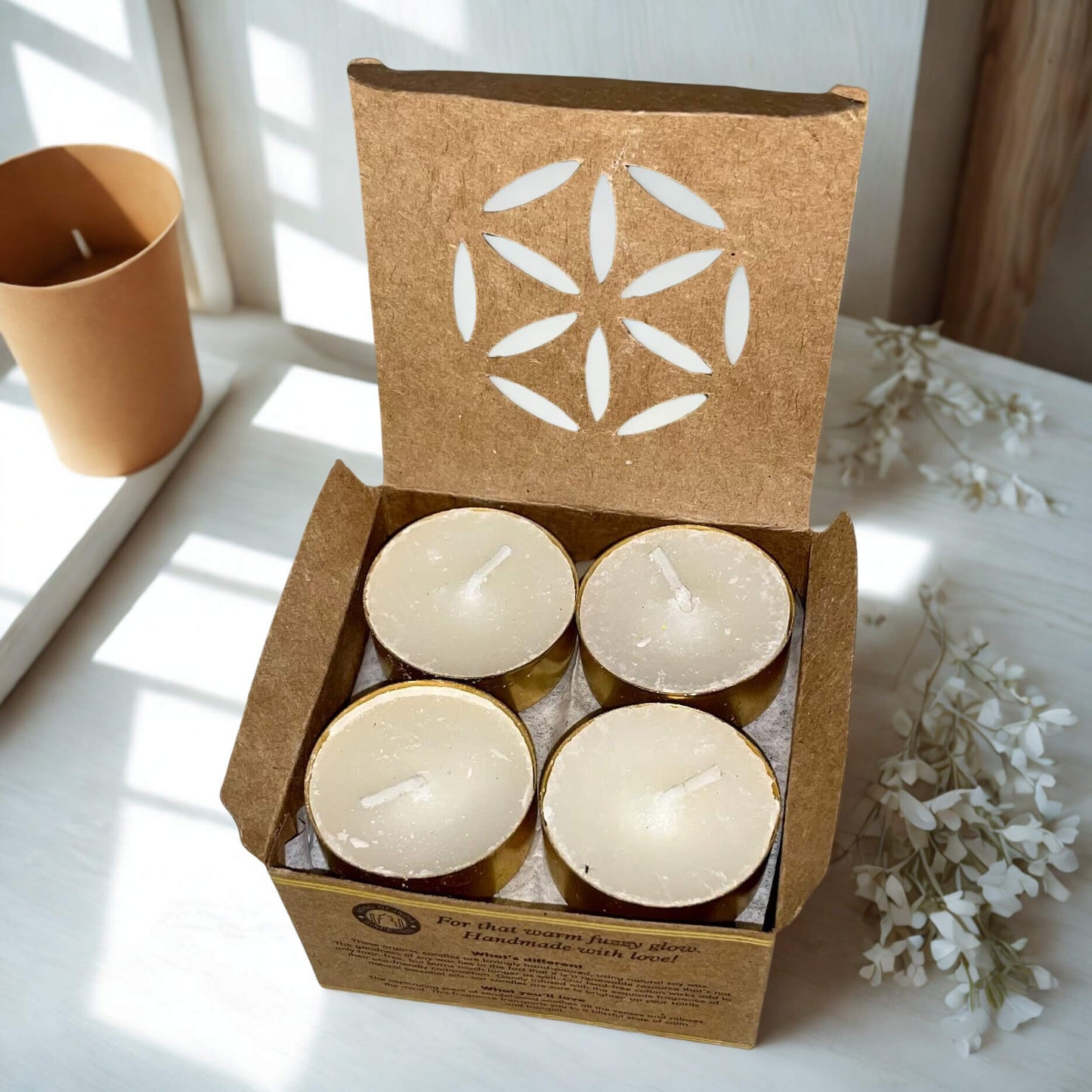 Organic Goodness Tealight Candles SANDALWOOD 12 candles