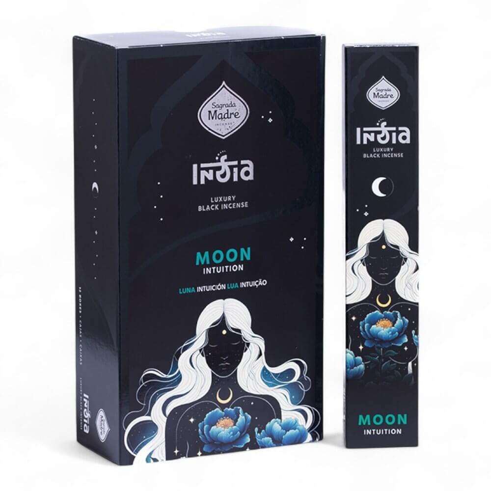 Sagrada Madre Luxury Black Incense MOON for Intuition