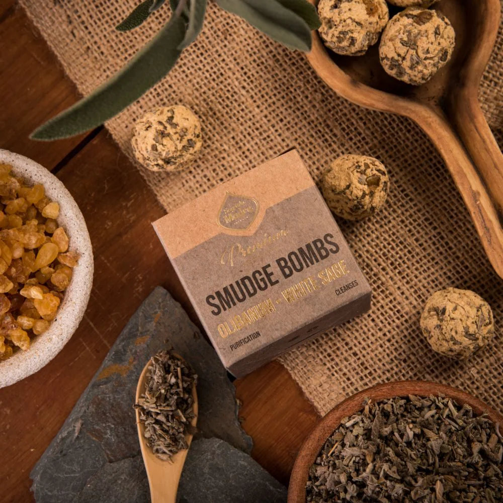 Sagrada Madre Premium Smudge Ball Bomb Frankincense & White Sage 8pc