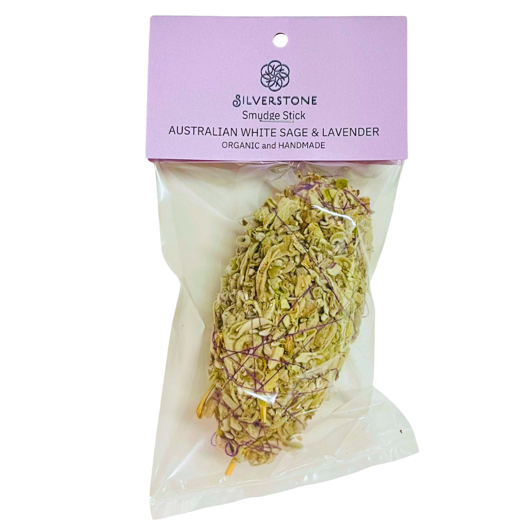 Silverstone Organic Smudge Stick AUSTRALIAN WHITE SAGE & LAVENDER