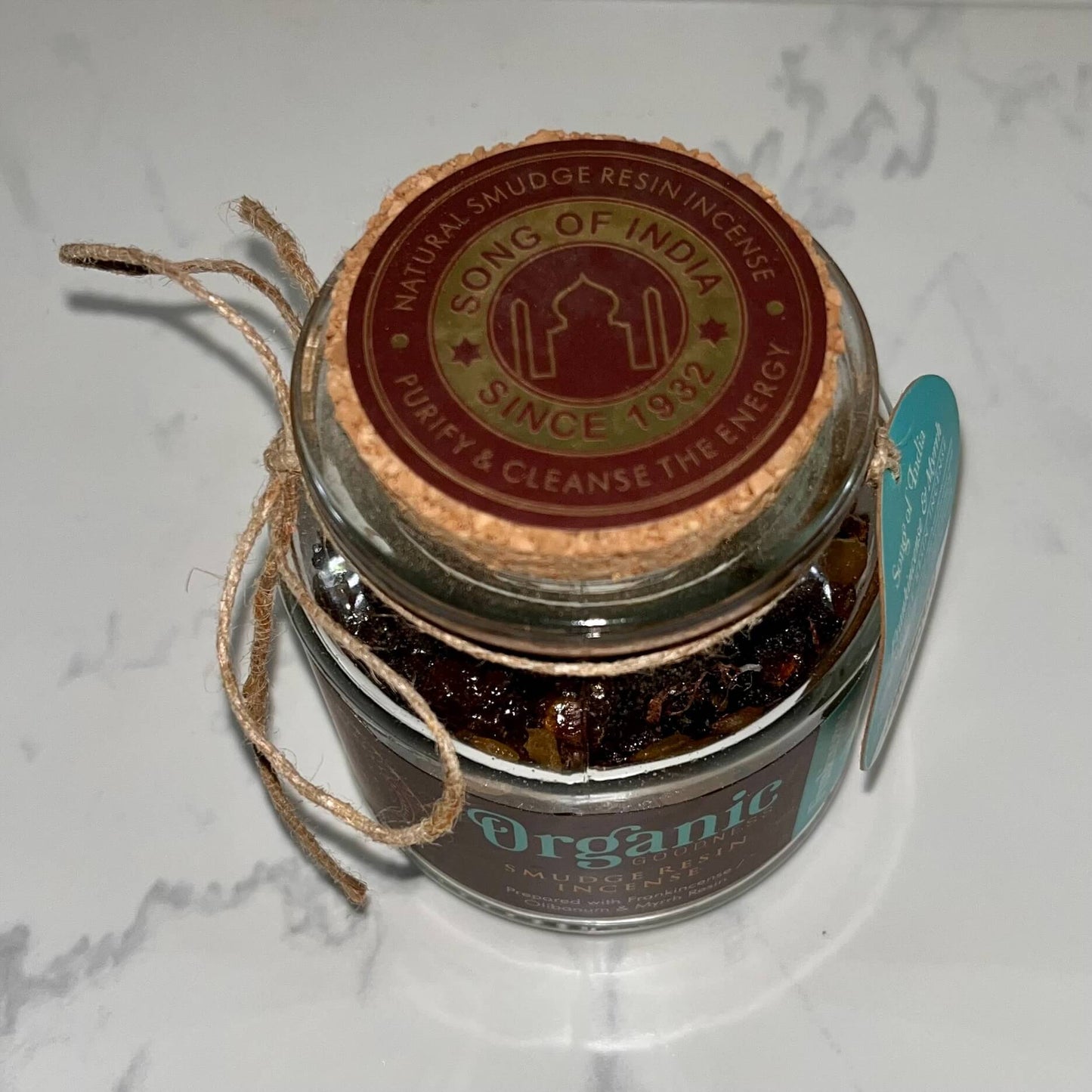 Organic Goodness Smudge Resin FRANKINCENSE MYRRH 80g Jar