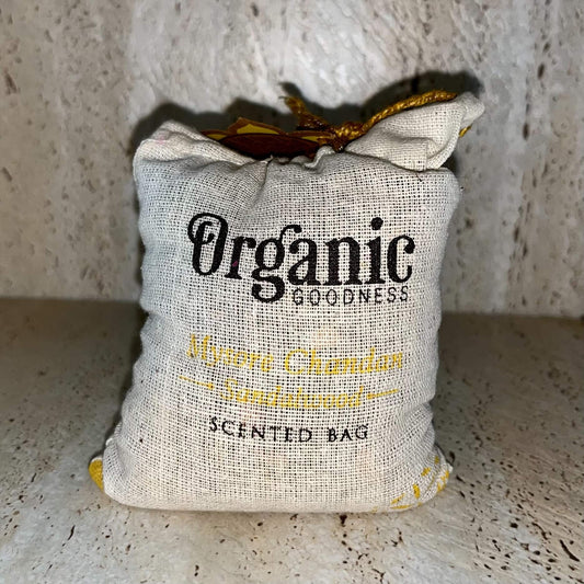 Organic Goodness Scented Cotton Bag SANDALWOOD Mysore Chandan