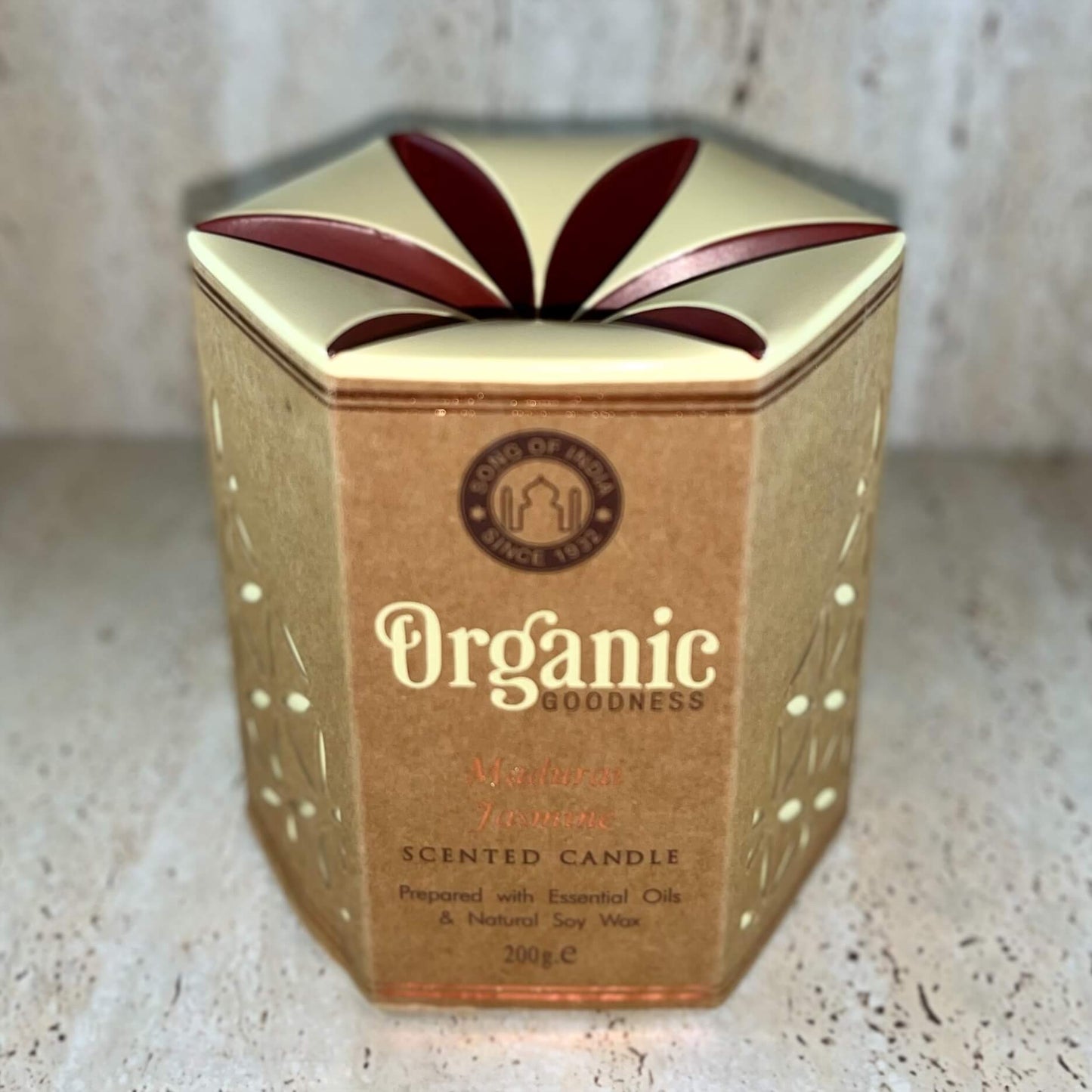 Organic Goodness Soy Candle JASMINE in Amber Glass Jar