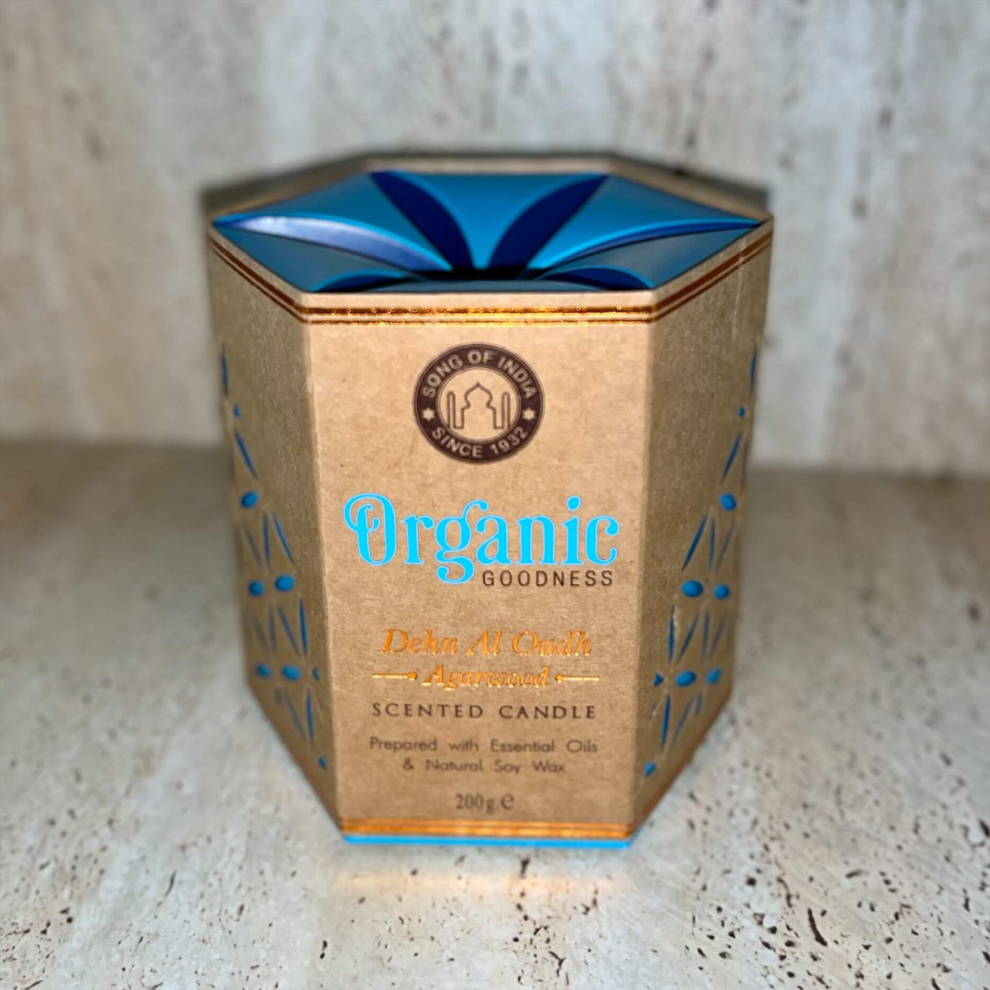 Organic Goodness Soy Candle AGARWOOD Dehn Al Oodh in Amber Glass Jar