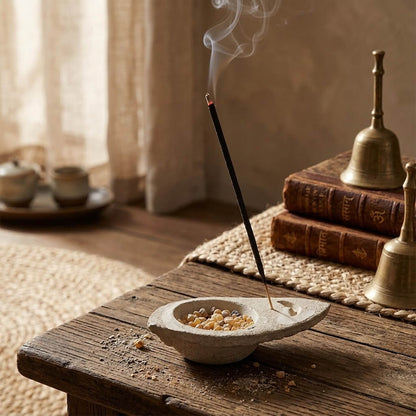 Leaf Cement Incense Burner