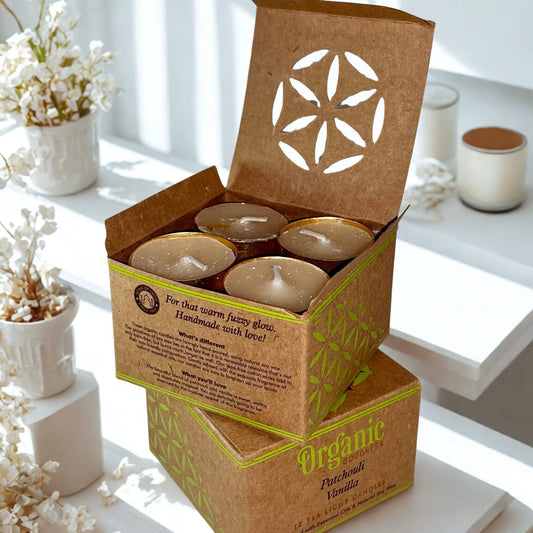 Organic Goodness Tealight Candles Patchouli Vanilla 12 candles