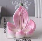 Lotus Ceramic Backflow Incense Cone Holder