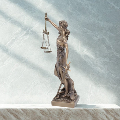 La Justicia The Goddess Of Divine Justice Bronzed Figurine 33cm