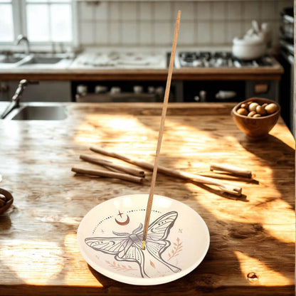 Luna Moth Ceramic Incense Holder Plate