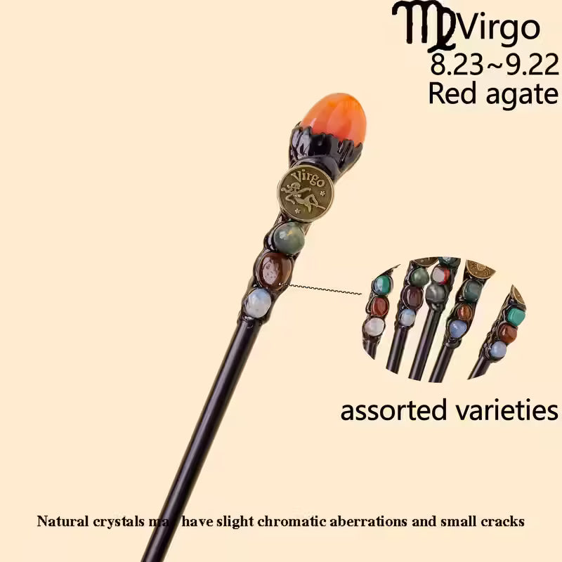 Zodiac Gemstone Wands with Stones