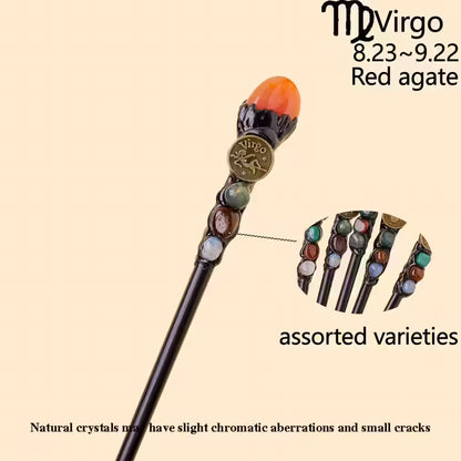 Zodiac Gemstone Wands with Stones