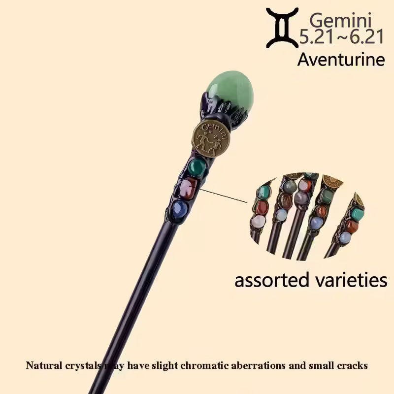 Zodiac Gemstone Wands with Stones