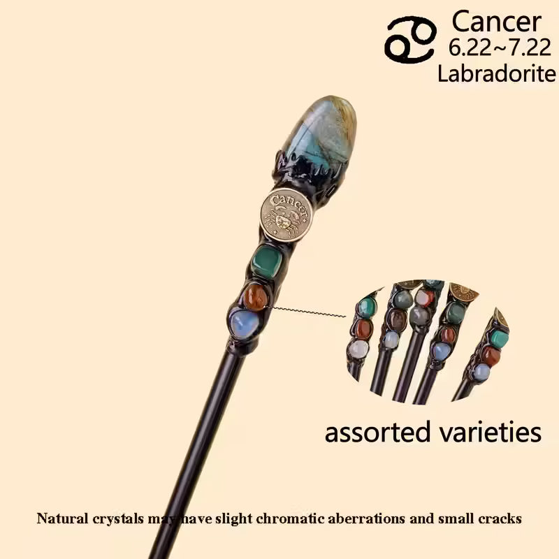 Zodiac Gemstone Wands with Stones