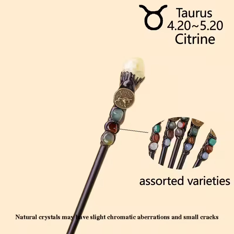 Zodiac Gemstone Wands with Stones