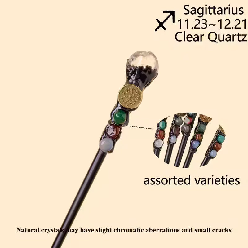 Zodiac Gemstone Wands with Stones