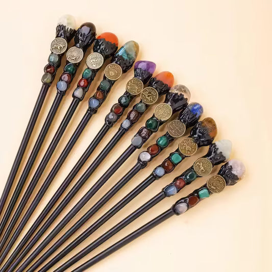 Zodiac Gemstone Wands with Stones