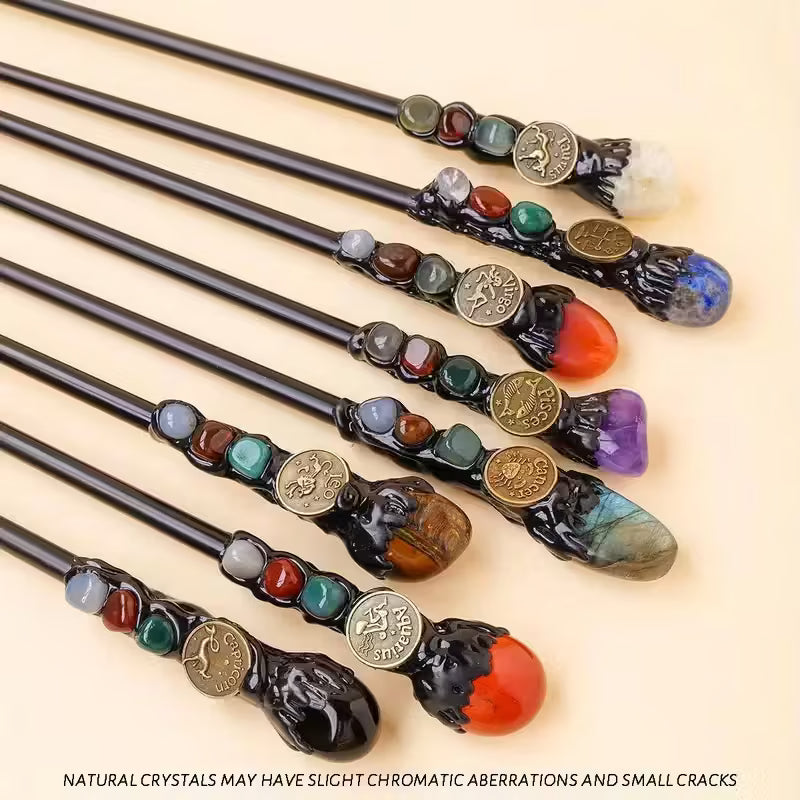 Zodiac Gemstone Wands with Stones