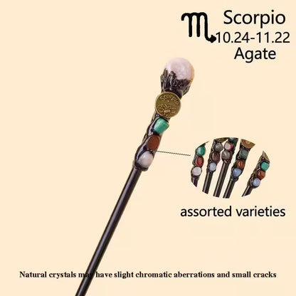 Zodiac Gemstone Wands with Stones