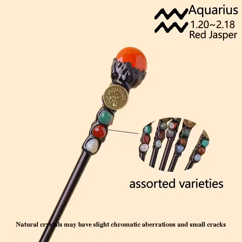 Zodiac Gemstone Wands with Stones