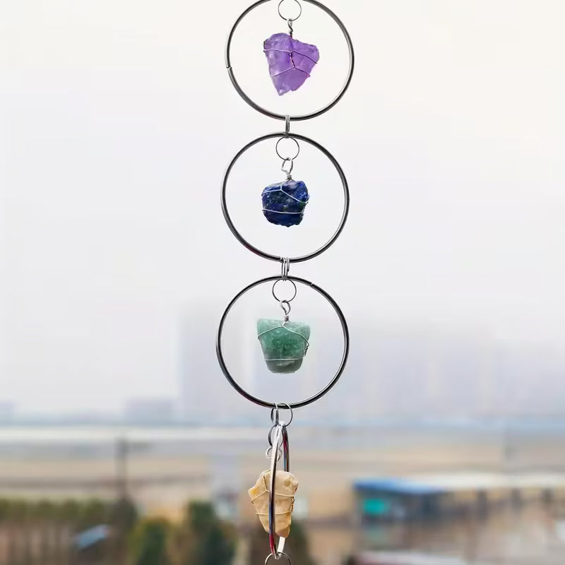 Raw Stone Hanging Wall Decor - Gold