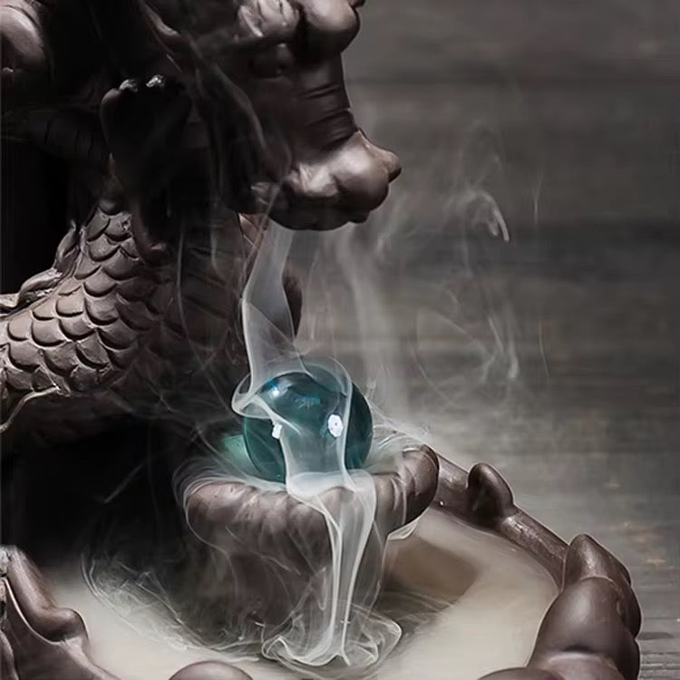 Dragon Ceramic Backflow Incense Cone Holder